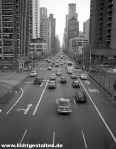 New York Manhattan Street Skyline 1994