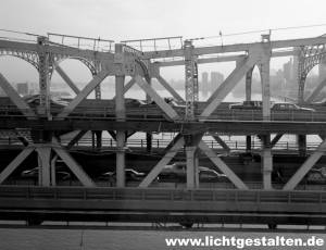 New York Manhattan Bridge Skyline 1994